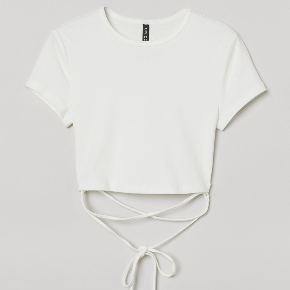 H&M Divided Tie-detail cropped top